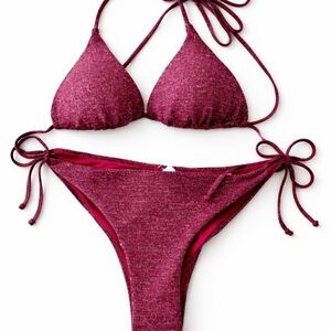 Chic Maroon Bikini Set